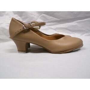 Dance Tap Shoes SoDanca Adult 4.5M Leather Buckle Tan